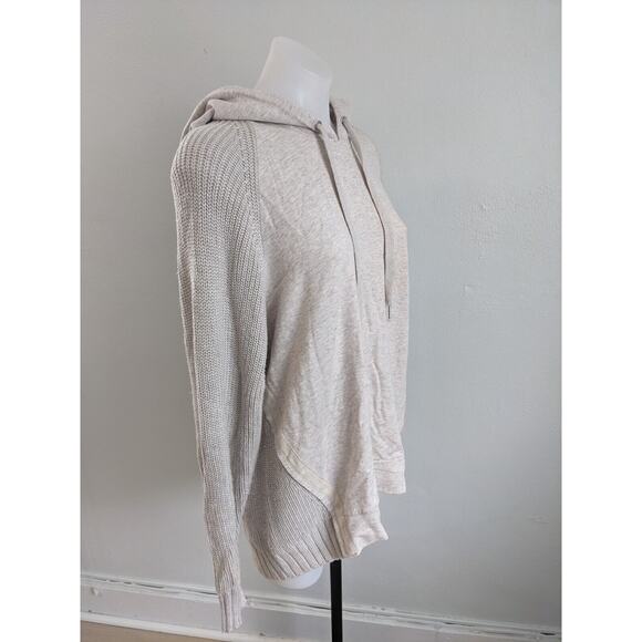 Splendid Collection Large Shea Long Sleeve Coordinating Sweater Mix Hoodie Tan - Picture 10 of 16